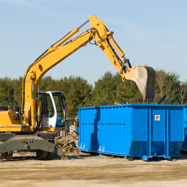 are there any restrictions on where a residential dumpster can be placed in Ashley